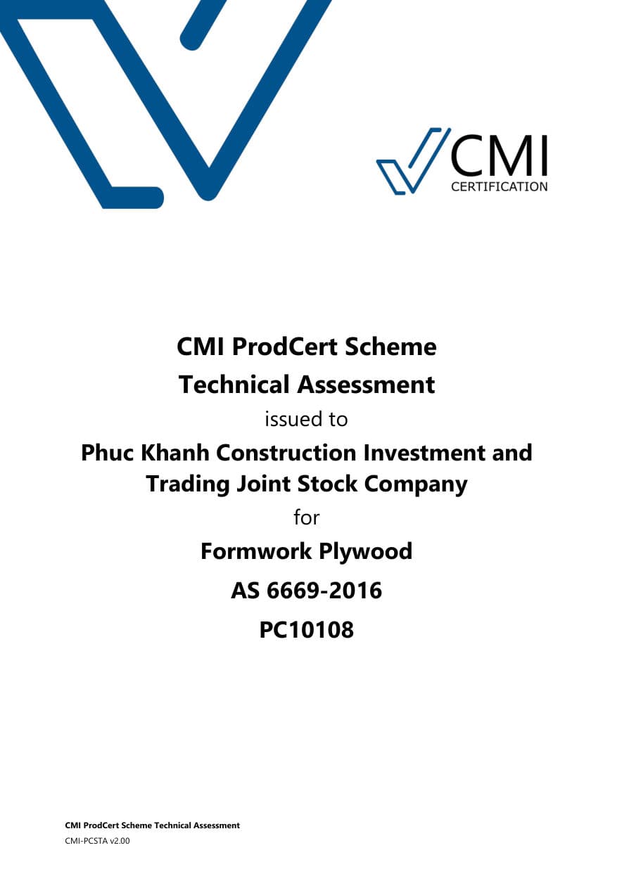 AS 6669-2016 formwork plywood