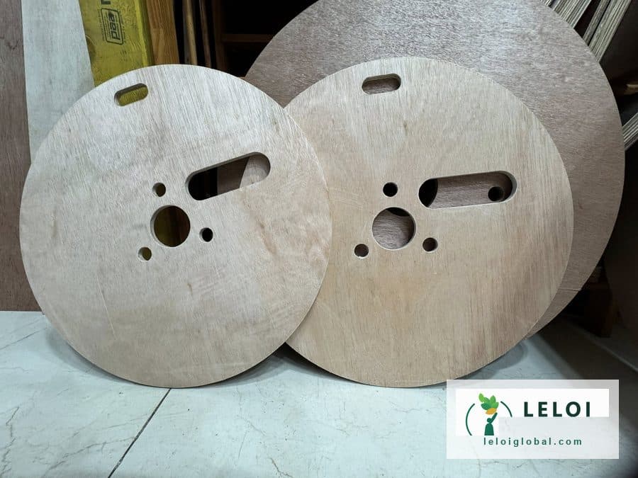 CNC-routed plywood components made to drawing at LELOI, Vietnam