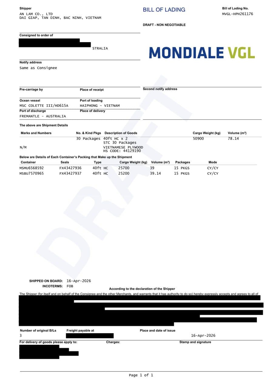Payment Terms for a First Plywood Order: What Protects Both Sides