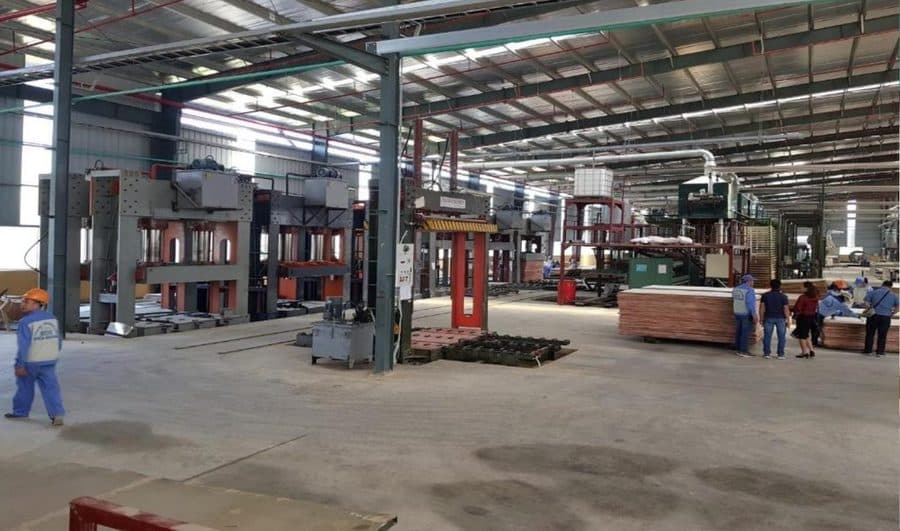 LELOI plywood factory in Vietnam — production line 3